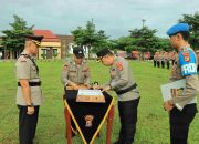 Kapolres Tulang Bawang Barat Pimpin Upacara Sertijab Wakapolres, Kasat Lantas, Kapolsek Tuba Tengah dan  Pelantikan Kasipropam