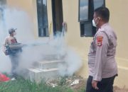 Cegah penyebaran Demam Berdarah, Polres Tulang Bawang Barat Lakukan Fooging Di Rumah Dinas