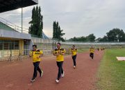 Personel Polres Lampung Utara Ikuti Tes Kesjas dan Beladiri