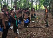 Pelajar SMA N 1 Way Jepara Terima Pembekalan Materi Survival Anggota Koramil 429-09/WJ