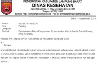 Dampak Abu Vulkanik Anak Krakatau, Puskesmas di Lampung Barat Gratiskan Pengobatan Warga