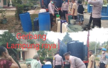 Peduli Warga Terdampak Kemarau, Polsek Kasui  Salurkan Air Bersih untuk Warga Karya Bakti